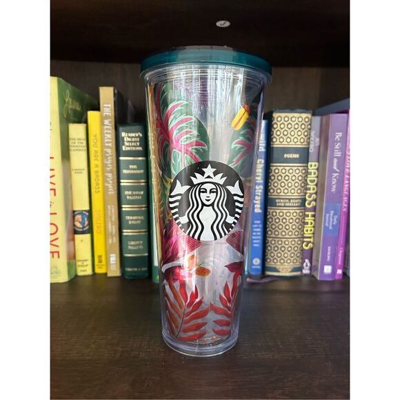 Starbucks Aloha Beetle Tropical Island Jungle Metallic Travel Tumbler Venti 24oz - Picture 14 of 16